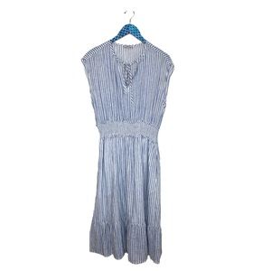 Rails Blue White Ashlyn Fremont Stripe Midi Dress